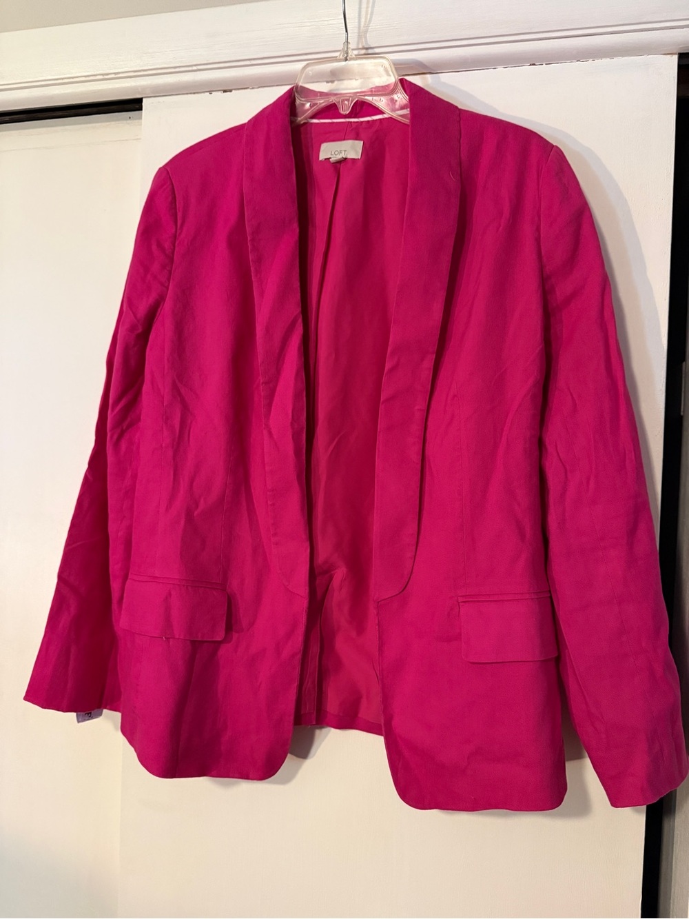 LOFT Hot Pink Open-Front Blazer
